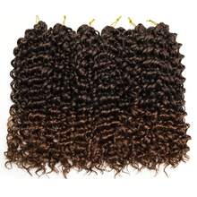 Tóc móc Gogo Curl 10/14/18 inch dành cho nữ, Tóc móc gợn sóng đen tự nhiên, Tóc nối gợn sóng Bohemian tổng hợp - Màu nâu ombre - Xem 2