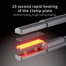 1 pieza Nuevo alisador de cabello inalámbrico portátil, clip para rizar y alisar, 3 niveles de temperatura ajustables, herramienta de peinado antifrizz y suave, carga USB, regalo de cumpleaños/Navidad/Halloween