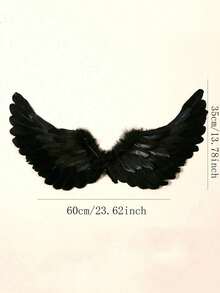 1/2/3pcs Angel Colored Feathers, Personalized Wings, Holiday Adult Photography Props, Cosplay, Suitable For Holiday Performance Costumes, Halloween Holiday Costumes, And Angel Demon Costumes.Christmas Wings. - A - View 4