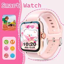 Children's Smart Watch With Wireless Calling, Message Reminders, Multi-Sport Mode, Shutter Control, Calculator, Calendar And Other Practical Functions, Silicone Strap, Is The Perfect Holiday Gift For Children - 彩色 - 查看 1
