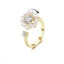 Anxiety Rings For Women, Adjustable Spinner Anxiety Ring, CZ Butterfly Bee Moon Star Fidget Rings For Anxiety Stress Relief For Women