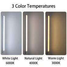 1 pieza Luz LED ultradelgada con sensor de movimiento y iluminación regulable de 3 colores, instalación inalámbrica con clip, ideal para gabinetes, armarios, estanterías y escaleras.