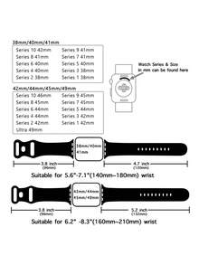Silicone Watchband Compatible With Apple Watch