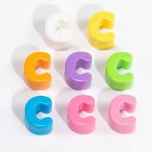 10 件时尚新款亚克力 3D 彩色混合 A-Z 英文字母珠子,适用于 DIY 手机链、钥匙扣、包包吊坠、手工珠宝配饰、节日礼物 - 時尚新款壓克力3D炫彩混合A---Z英文字母珠 - 查看 25