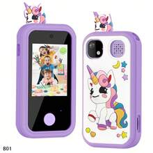 Teléfono inteligente de juguete con pantalla táctil de 2.8", con cámaras duales y reproductor de música, adecuado como regalo de Navidad/cumpleaños para niñas de 3 a 12 años - Multicolor - Ver 14