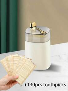 1pc Easy-Press Automatic Toothpick Dispenser - Sleek, Durable Plastic Holder, High-Grade Press-Type Portable Toothpick Bottle, For Kitchen And Dining Room Decor - Multicolor - View 14
