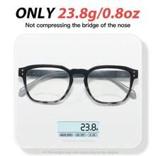 1pc Square Reading Glasses, +100°-+400° Magnification Options, Frame Colors, Stable & Comfortable Fit, Practical & Stylish For Daily Use By Middle-Aged And Elderly