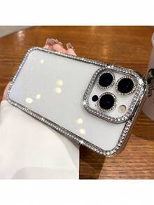 全新奢华时尚四面闪亮钻石透明手机壳适用于 17/17 Pro Max/16 15 14 Plus 13 12 11 Pro Max/6D 电镀周边后盖，送给朋友的绝佳礼物