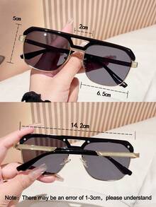 1 pieza Gafas de moda para mujer con marco negro y dorado, estilo veraniego, gafas para mujer, gafas, estilo Y2K, esencial para volver al colegio, artículo esencial para vacaciones, artículo esencial para viajes, adecuado para fiestas en la playa, ropa de calle, selfies.