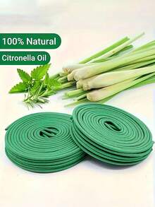 20/40 piezas Espiral de incienso de citronela de hierba de limón, apto para uso en exteriores - Aromaterapia de citronela de hierba de limón - Tiempo de quemado de 3-4 horas - Excelente para el borde de la piscina, patio, porche, terraza, camping y senderismo, accesorios de camping, diseño de espiral, quema lenta