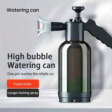 High-Pressure Foam Sprayer Gun – Handheld Car Wash & Garden Watering Tool With Detergent Tank | Adjustable Nozzle (Jet/Foam/Mist) For Vehicles, Patios & Plants (2L Capacity) - Black - View 2