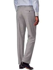 Men's Cozy Expandable Waist Dress Pants| Stretch Weave Work-To-Weekend Pants - Light Grey - View 3