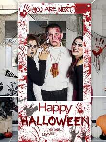 1 pezzo - 180cm*90cm - 120cm*60cm - Decorazioni per lo sfondo fotografico per feste di Ognissanti, decorazioni per la casa, decorazioni per Ognissanti, riunioni di famiglia per le vacanze di Ognissanti, telo da appendere come sfondo fotografico in vinile, regali e gadget per feste di Ognissanti, Buon Natale - Multicolore - Visualizzare 1