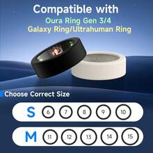 8 Pack Ring Cover For Oura Ring Gen 4 /Gen 3/ Galaxy Galaxy Ring, Anti-Scratch Elastic Silicone Oura Ring Cover For Working Out Gym - Patent Pending - Black/Clear/Beige/Dark Blue/Mint/Blue/Pink/Purple - Black or Clear or Beige or Dark Blue or Mint or Blue or Pink or Purple - 查看 2