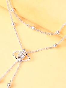 1pc New Demon Eye Linked Finger Chain Bracelet, Niche Design, Minimalist Vintage Chain Hand Harness, Fashion Accessory