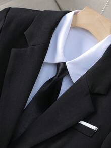 High-End Professional Suit For Women, Fashionable & Elegant Goddess Style Formal Uniform, Suitable For Hotel Front Desk, Spring & Autumn - Black - View 3