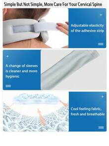 1件装颈托，颈椎支撑带，柔软泡沫颈部支撑，头部和颈部枕头保护套，睡眠颈部支撑带，男女通用，颈部支撑，颈托，适用于家庭、办公室、休闲、日常生活，圣诞礼物 - 淺藍色 - 查看 5