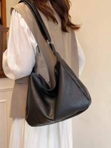 Modische braune weiche PU-Leder Damen Umhängetasche, retroversatile Umhängetasche mit großer Kapazität, geeignet für Schule, Büro, täglichen Arbeitsweg, elegante Handtasche und Reißverschluss-Geldbörse, leichte Lässig Umhängetasche, geeignet als Urlaubsgeschenk