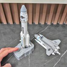 Spacecraft + Rocket Launch Center, Science Experiment Learning Aerospace Knowledge, Astronaut Model, Children Christmas Gift Toy,Back To School - Grey - View 4