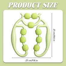 1 Massaggiatore ad anello, Rullo in PP per massaggio alle gambe, Attrezzatura per il rilassamento, Morsetto per gambe da yoga per il sollievo muscolare, Attrezzatura fitness per il massaggio e il rilassamento, Morsetto circolare per gambe con 12 ruote, Rullo massaggiatore per punti di attivazione, Attrezzatura per il massaggio, il rilassamento e l'allungamento muscolare