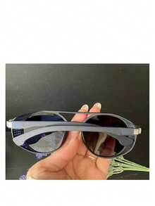 LL Otica Sunglasses Retro Driving Sunglasses Cross-Border Round Frame - màu đen - Xem 3