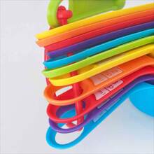 1 Set Of 12 Colorful Measuring Cups And Spoons With Scale, For Measuring Flour, Milk, Coffee In The Kitchen And Baking, Stackable Cups And Spoons, Kitchen Utensils For Cooking And Baking - Multicolor - View 11