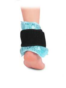 PVC Ankle Protector With Plush Dual-Sided Ice Pack - Adjustable Strap Design, Suitable For Sports Injury Ice Therapy, Wrist, Elbow, Leg Cooling Ice Bag, Reusable Heating/Freezing, Ankle Support Cushion, Medical Grade Gel Ice Pack, Sports Recovery Therapy Ice Pack