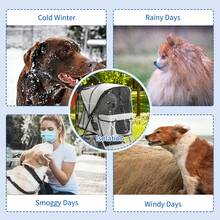 PawHut Dog Stroller Rain Cover W/ Rear Entry, Cover, For Dog Pram - White - View 4