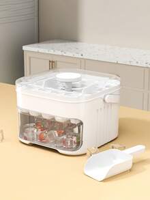 1pc Easy Release Ice Cube Tray, One-Touch Pressure Ice Maker Mold, Home Use Ice Block Storage Mold - 彩色 - 查看 10