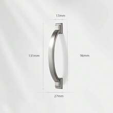 2pcs Arched Cabinet Handles And Drawer Pulls - Brushed Nickel Solid Zinc Alloy Hardware, Suitable For Kitchen, Bathroom, Cabinets, Vanities - Modern Design, Kitchen Cabinets - Multicolor - View 12