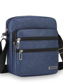 男士时尚休闲大容量多隔层单肩包街头潮流 - 立款 - 查看 12