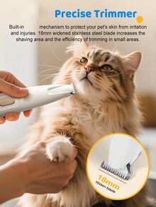 Dog Paw Trimmer USB Rechargeable Electric Dog Clippers For Groomming With Led Display Waterproof Pet Micro Precision Trimmer Low Noise Cat Hair Shaver For Paws/Ears/Face/Eyes Pet Hair Shaver