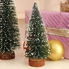 9pcs Mini Artificial Miniature Pine Trees, Green Mini Christmas Trees Desktop Decor, Christmas Decoration, DIY Desktop Decor, Christmas Tree Ornaments