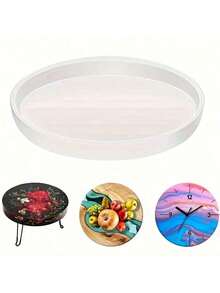 Silicone Resin Mold For River Table - Large 14 Inch Round Casting Mould, DIY Tray, Clock, Jewelry, Quicksand Table, Home Decor Crafts