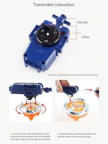 2pcs Bey X Spinning Top Toy Set With Pull Cord Launcher, Red/Black/Blue Launcher With Single BX Spinning Top, Weekend Gift, Surprise Gift