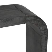 MERAX Mirod 52" Wood Console Table With Curved Edge, Natural Texture, Perfect For Entryways And Living Rooms,Black - màu đen - Xem 9