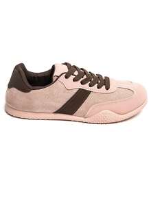 Baskets rétro mixte 9010 – Sneakers en daim avec semelle fine, style vintage et déclinaisons moderne - 粉色 - 查看 2
