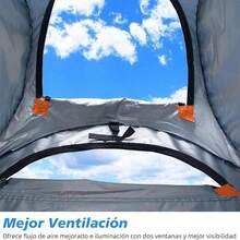 Carpa de Ducha para Acampar,Tienda de Campaña para Ducha,baño de Campamento,1.9x1.2x1.2m Fácil de Montar,Ligero Plegable para Acampar, Caminar, Viajar a la Playa Junto al Mar - Naranja - Ver 3