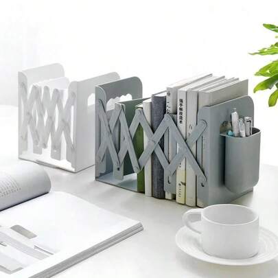 New Telescopic Flexible Book Storage Rack Student Homework Organizer Holder