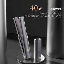 1 pieza Nuevo alisador de cabello inalámbrico portátil, clip para rizar y alisar, 3 niveles de temperatura ajustables, herramienta de peinado antifrizz y suave, carga USB, regalo de cumpleaños/Navidad/Halloween