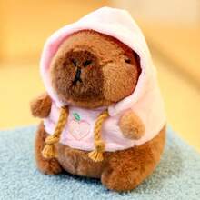 Đồ chơi nhồi bông hình chuột lang Capybara đáng yêu, mềm mại và bền | Thiết kế áo hoodie màu xanh lá cây đáng yêu dành cho chó và mèo cỡ nhỏ đến trung bình - Người bạn đồng hành hoàn hảo cho thú cưng & Phụ kiện trang trí, Chất liệu Polypropylene - Nhiều màu - Xem 12