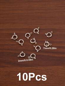 10Pcs 18K Gold Plated 5-18mm Circle Spring Buttonr Stainless Steel Clasps Hooks End Connectors For DIY Bracelet Necklace Clasps Jewelry Making Accessories - Spring Buckle - View 18