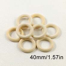 10-100pcs/pack Natural Solid Wood Round Ring With Bark Edge, For Diy Jewelry Making, Crafting And Wood Carving, Diameter Range: 12-95mm - Wood ring (log color) - View 9