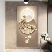 1pc Modern Art Decorative Canvas Wall Art, Frameless Portrait Landscape Floral Painting, Indoor/Outdoor High-End Wall Decor, Suitable For Living Room, Bedroom, Home Office, Kitchen, Dining Room - Spring/Winter Decor, Size 50x100cm/19.68x39.37in - Multicolor - View 7