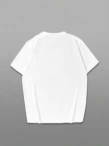 Men&Women's Christmas Magpie With Lights T-Shirt - Festive Santa Hat & Garland Print Short Sleeve Top, Soft Stretch Round Neck Casual Holiday Party Outfit, Machine Washable Xmas Apparel - White - View 4