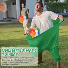 Granny Pants Yard Game, Oversized Granny Pants Outdoor Game With 4 Bouncy Balls And 1 Pump, Yard Party Family Reunion Games & Team Games For Adults