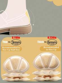 Sneaker Hack: Shoe Size Adjuster - Anti-Slip Heel Pad, Anti-Friction Heel Liner, Half Size Up/Down Inserts For Sneakers - Multicolor - View 2