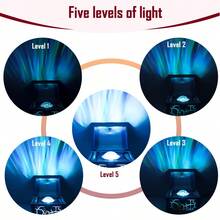 Novel Bluetooth Music Night Lights  Water-Patterned Lamps  Starry Sky Music Desk Lamps  Multi-Functional Bluetooth Audio  Can Be Set  Birthday Gifts - 紅白色 - 查看 6