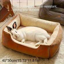 SUNFIONA Cozy Bunny Bed, Extra Large Guinea Bed Mat, Small Animal Snuggle For Rabbits, Hamsters, Squirrels & Guinea - Machine Washable Pet Bed, Soft Warm Winter Sleeping Pad