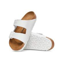 Birkenstock Arizona Natural Leather Men Sandals White 1025061 - White - View 4